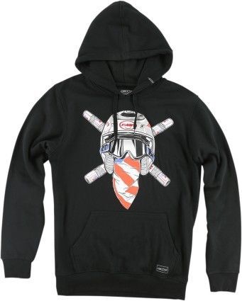 Fmf racing ronnie raider mens pullover hoodie black/white/red