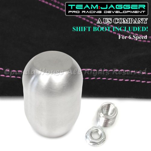 For euro car! m12 usa type r style stainless steel shift knob + pink stitch boot