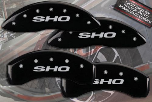 2013-2015 ford taurus &#034;sho&#034; front + rear black mgp brake disc caliper covers