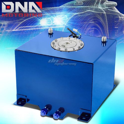 8 gallon/30.5l blue aluminum racing/drift fuel/gas cell tank+cap+level sender