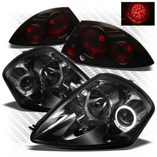 00-02 eclipse smoked halo projector headlights + altezza style tail lights combo