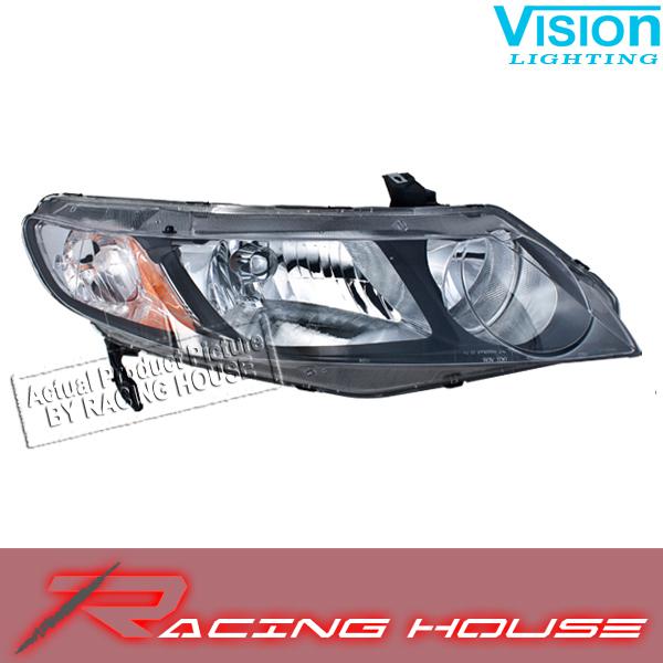 Right passenger side headlight kit 2006-11 honda civic hybrid 09-10 civic sedan