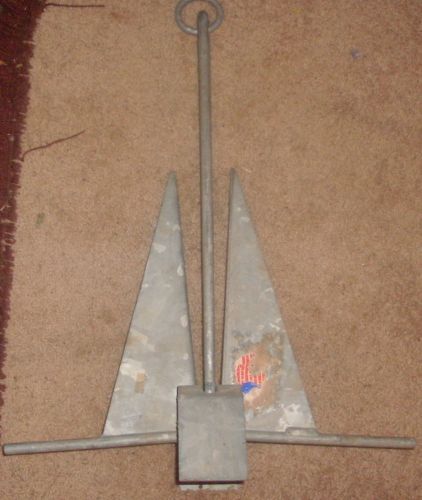 Small boat fluke anchor galvinized steel 5lbs. 20&#034; used