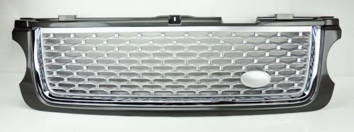 Range rover 10-12 l332 honeycomb mesh grey &amp; silver front bumper hood grill