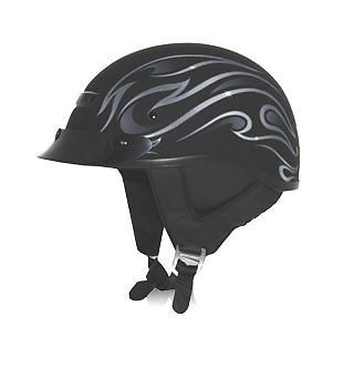 Zox alto custom flame helmet matte black