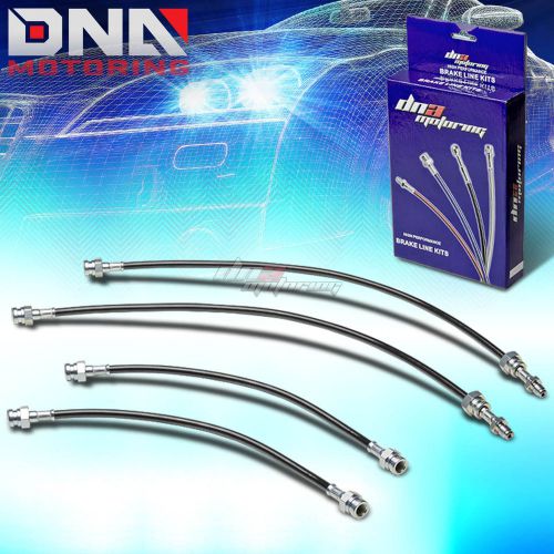 81-83 mazda rx7 fb s2 12a black stainless steel braided hose brake line/cables