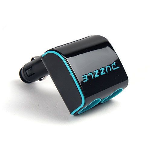 New puzzle folding 2way car socket splitter 12v/24v 10ah aqua blue