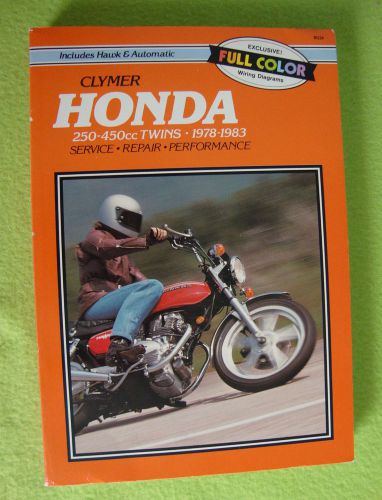 Honda cb250t dream cb400 t1/t2/a hawk cm400 cm450 cb450 cb450sc shop manual mint