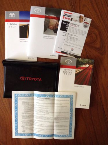 2014 toyota tundra owner&#039;s manual set with case