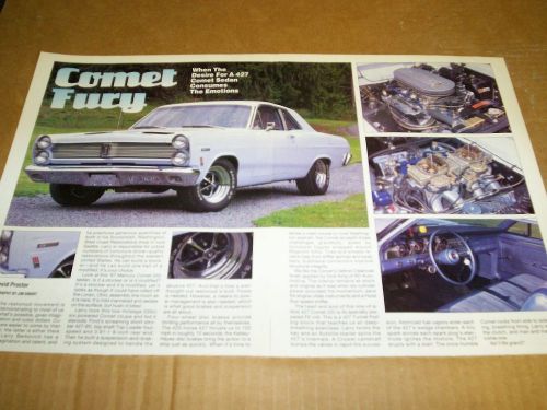 1967 mercury 427 r-code comet 202 magazine article