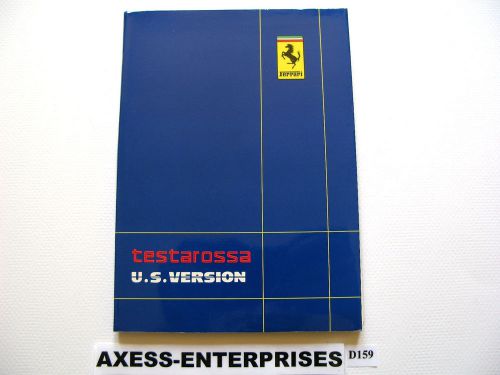 88 - 1988 ferrari testarossa tr owners manual technical instructions book # d159