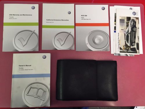 2014 vw volkswagen toureg owners manual book set with leather case