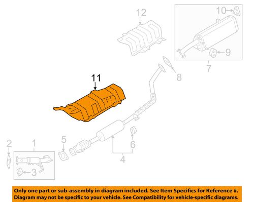 Kia oem 11-13 soul 2.0l-l4 exhaust-heat shield 287912k250