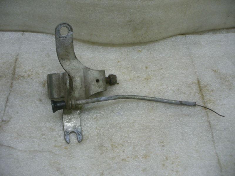 Harley 70's fx superglide top motor mount bracket,choke knob & hardware shown.