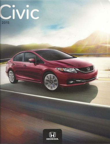 2015 honda civic sedan/coupe (see models below)  20 page brochure mint cond look