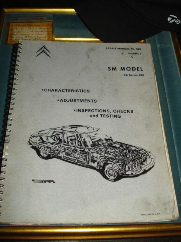 Citroen sm model repair manual official maserati club international edition