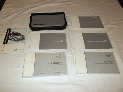 2004 nissan quest owner manual 6/pc.set+navigation &amp; nissan premium factory case
