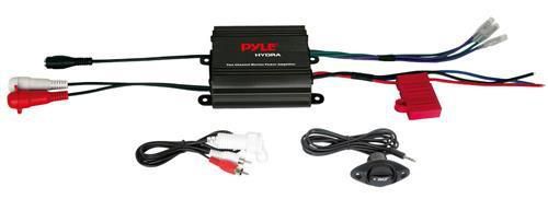 New pyle plmrmp1b marine 400w 2 ch ipod/mp3 power amp + volume remote control