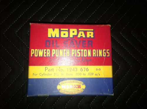 Vintage nos mopar plymouth dodge power punch piston rings 1243676 oil saver