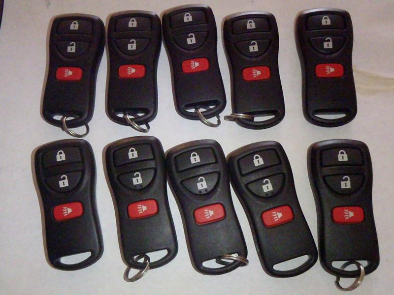 Bulk lot of 10  pathfinder 06 - 10 versa sentra keyless entry remote cwtwb1u733