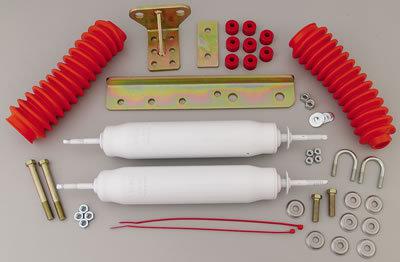 Skyjacker steering stabilizer white red boot dual ford bronco ii explorer ranger