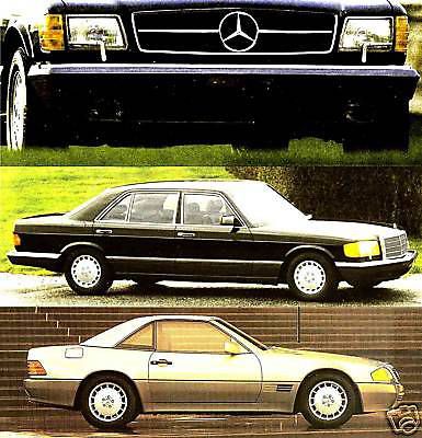 1990 mercedes dlx brochure-190-300-420-560-300sl-500sl