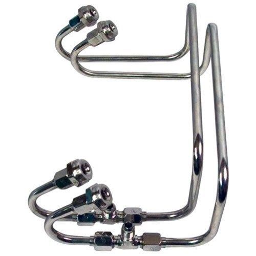 Blower shop   dual carb  4500 stainless fuel line kit-   sideways polished  4375