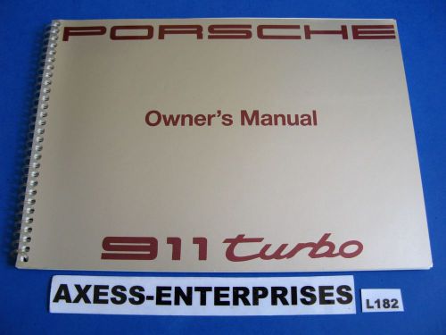 1991 porsche 964 911 turbo coupe owners manual drivers book users guide # l182
