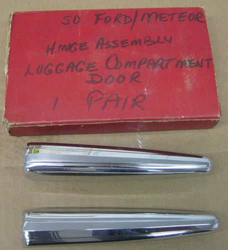 Original 1950 ford and meteor lh &amp; rh trunk hinge pair  - conv - coupe - sedan