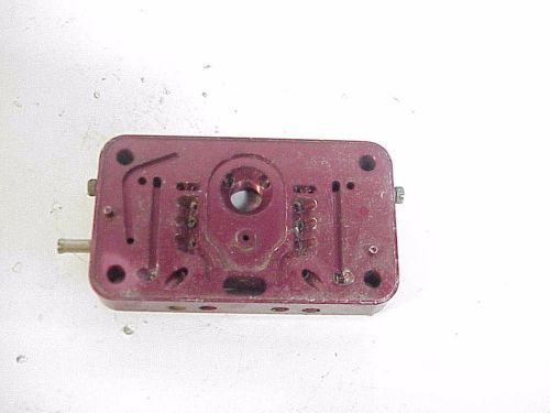 Red billet aluminum holley carburetor metering block cs11 nascar nhra mudbog