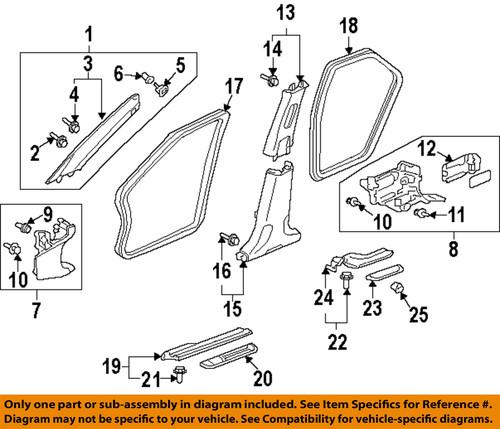 Honda oem 72355sda305zb interior-body weather strip