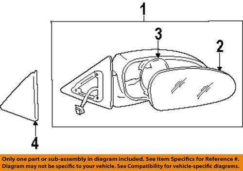 Kia oem 876502g020 outside mirrors-inner cover