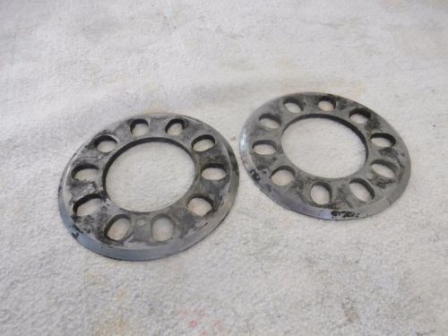 Vintage pair aluminum 1/4&#034; wheel spacer ford chevy mopar amc cragar keystone