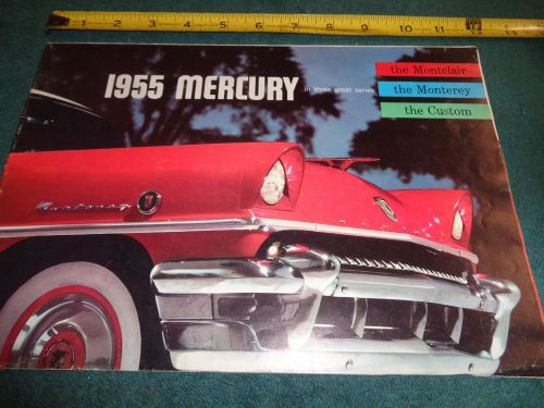 1955 mercury prestige fold-out sales brochure / original dealership folder