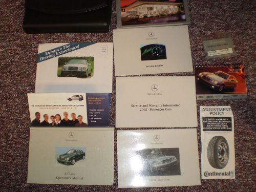 2002 mercedes e class 320 430 55 amg complete owners manual books guide case all