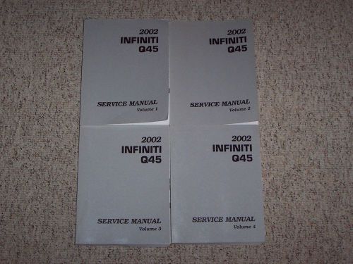 2002 infiniti q45 workshop shop service repair manual set vol 1-4 4.5l v8