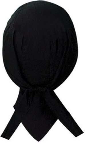 Solid black bandana doo rag head wrap do rag biker skull cap capsmith du rag hat