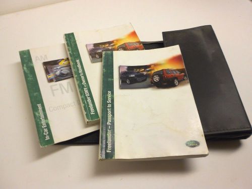 2003 freelander land rover owner manual 4/pc set &amp; land rover premium case