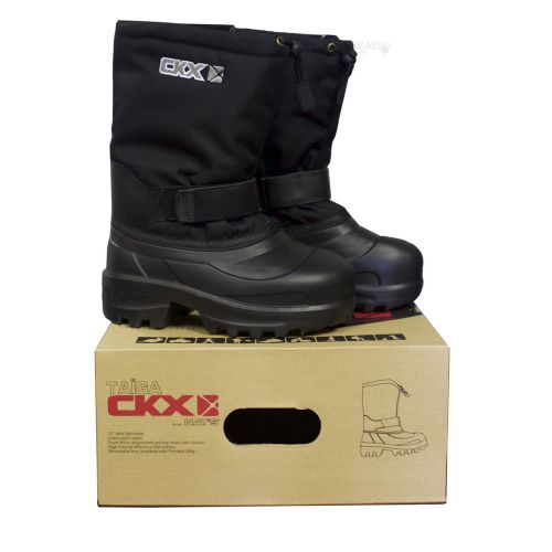 Snowmobile boots size 1 youth ultra light ckx taiga snow boots winter black