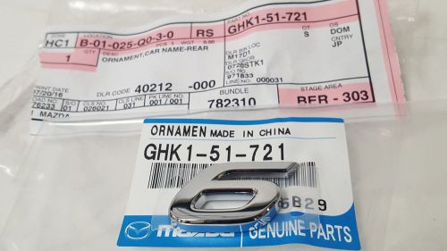 Brand new oem mazda chrome &#034;3&#034; trunk emblem 2014-2016 mazda 6   ghk1-51-721