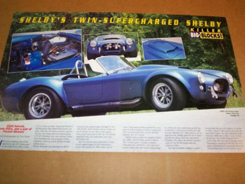 Buy 66 1966 Shelby 427 Cobra Twin Supercharged magazine article in ...