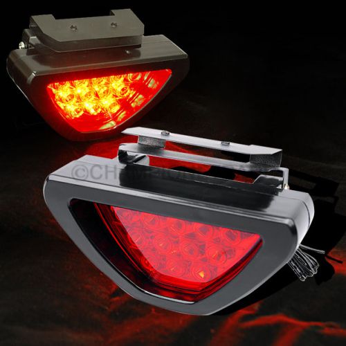 12smd led car red blinking triangle brake drl lamp bulb flash for honda ct