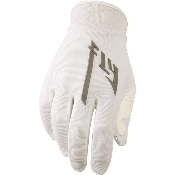 White/grey l fly racing pro lite gloves 2013 model