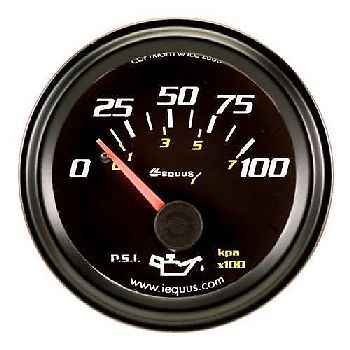 Equus 2 inch black faced mechanical oil pressure gauge equus 6234 new