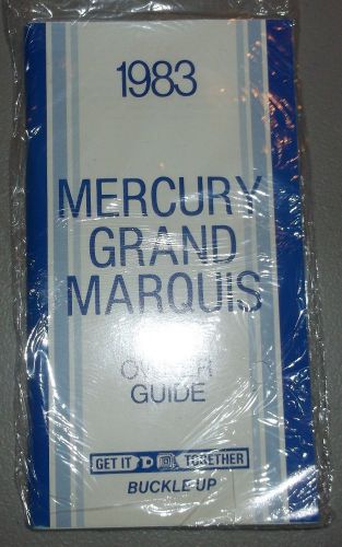 New nos 1983 mercury grand marquis owners manual