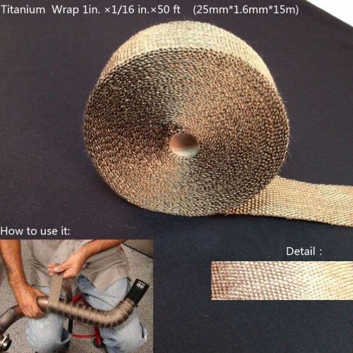 2015-titanium header exhaust turbo intake manifold heat wrap 25mm×1.6mm×15m