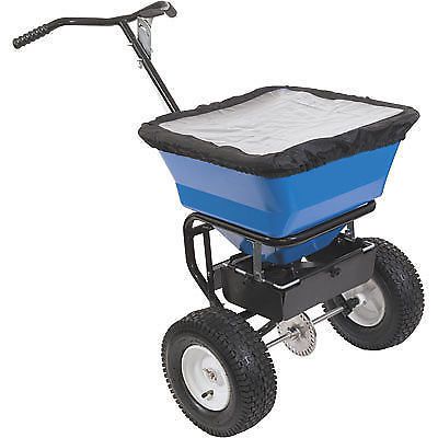 Spreader commercial - for salt &amp; sand - push type/walk behind - 100 lb capacity