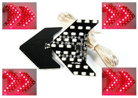 2x red smd led sequential arrow panel car side mirror turn signal blinker light