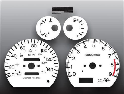 White face gauge kit fits 1993-1994 nissan sentra se-r nx dash cluster 93-94