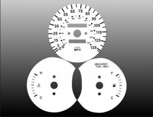 White face gauge kit fits 1998-2000 kia sephia non tach dash instrument cluster